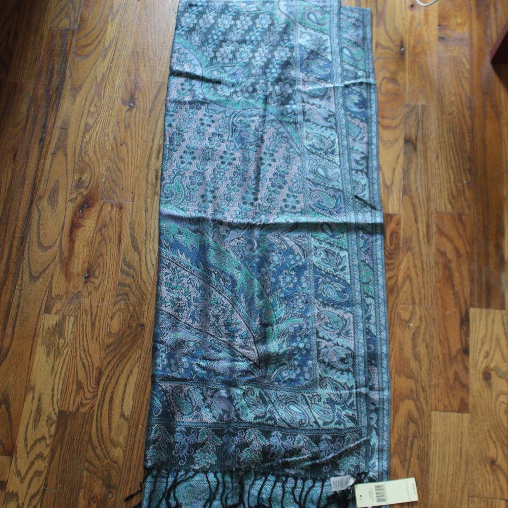 Blue Lightweight Scarf Shawl